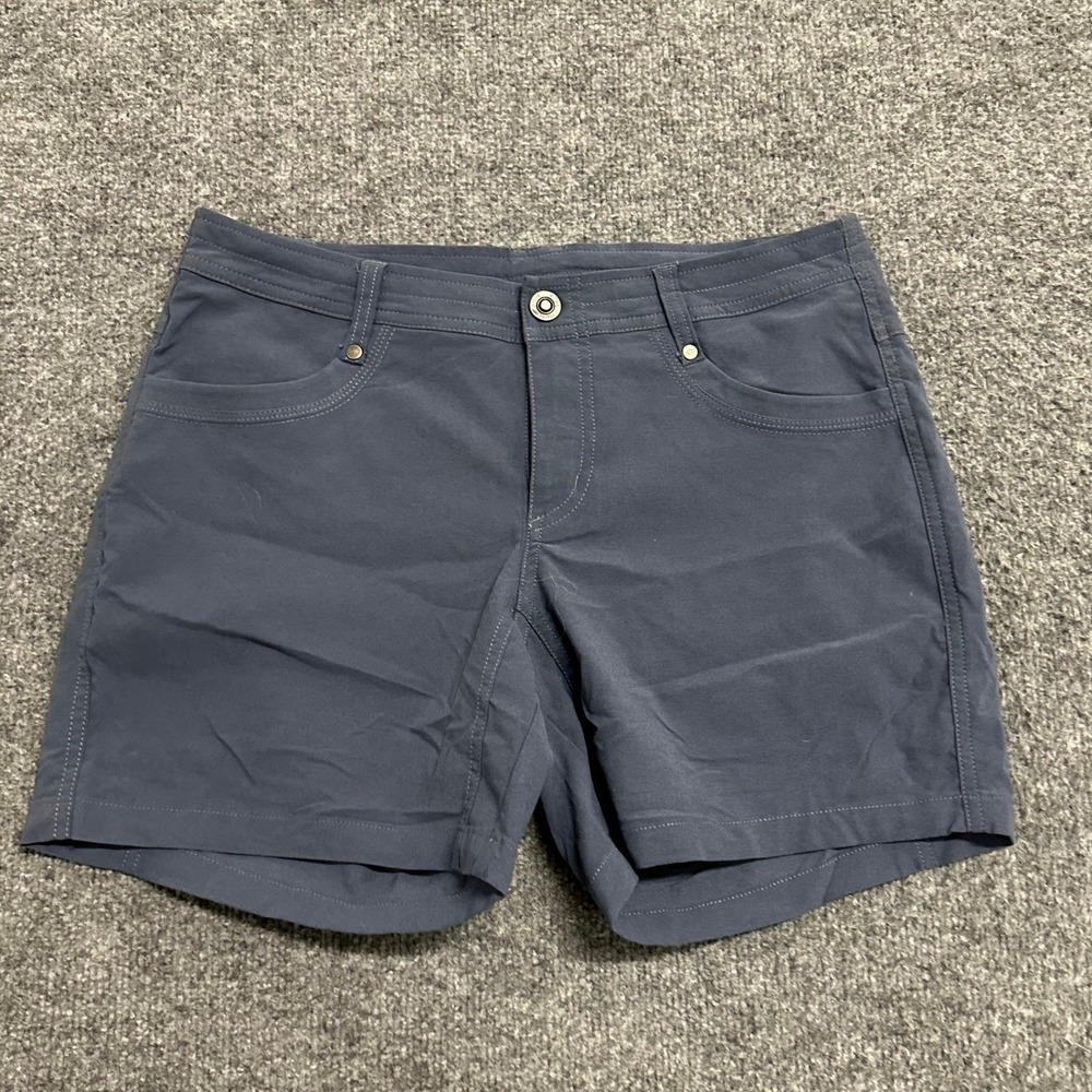 Kuhl Trekr Shorts Womens Size 6 Blue Ink Hiking Outdoor Performance Stain
